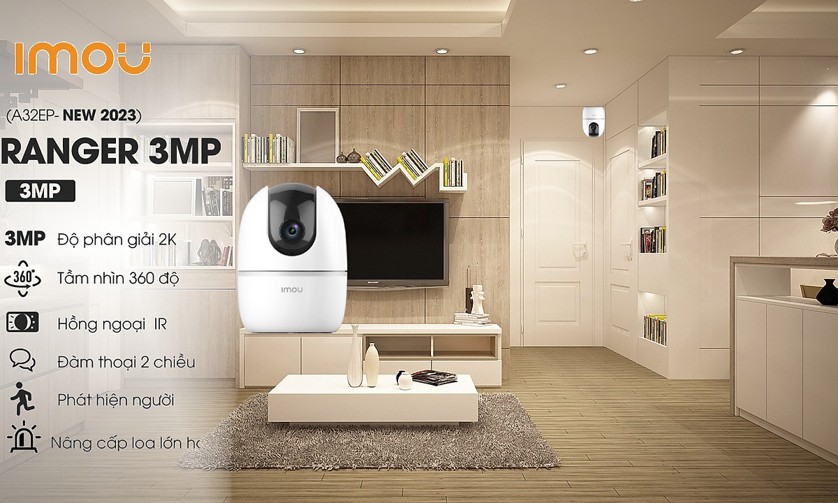 Camera Wifi IMOU A32EP 2K Thu Âm, Báo Động, Đàm Thoại 2 Chiều