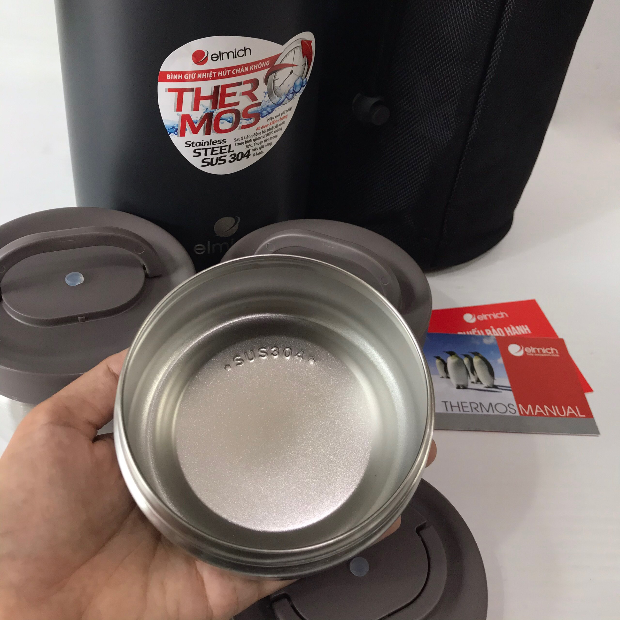 Bình đựng thức ăn giữ nhiệt cao cấp Elmich EL-3129 1500ml