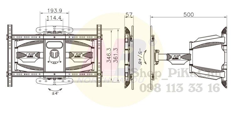 Giá treo tivi NB P5 (North Bayou) (Hàng nhập khẩu)