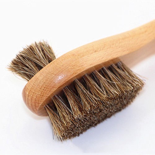 Bàn chải lông ngựa đánh giày 2 đầu