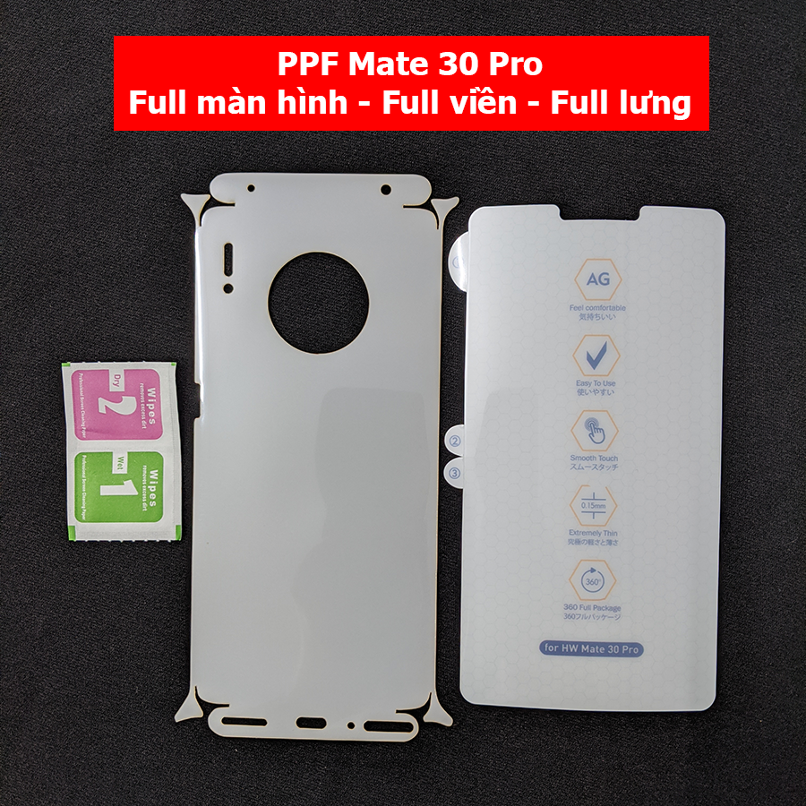 Bộ PPF full lưng viền full màn hình Huawei Mate 30 Pro