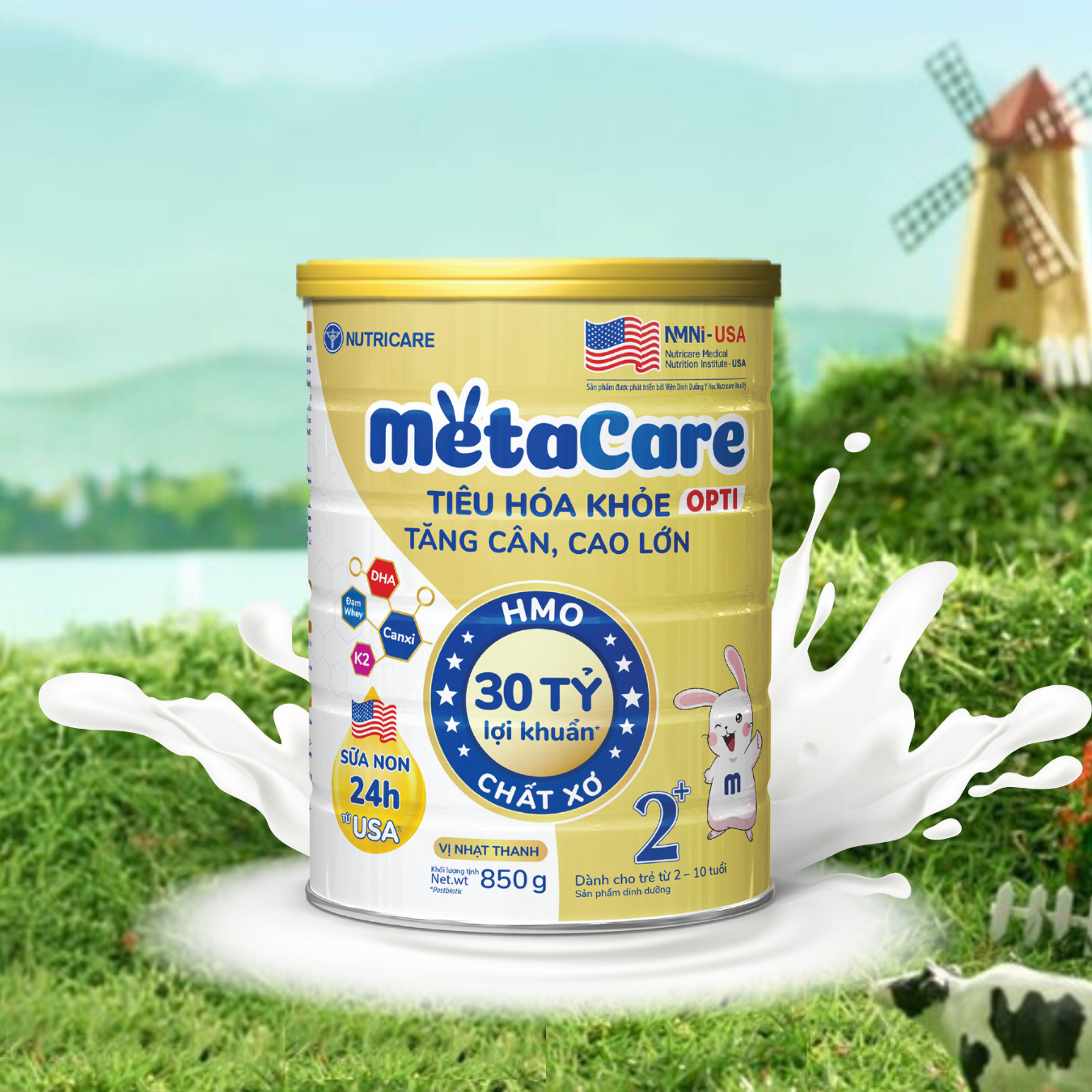 Sữa MetaCare Opti 2+ 850G Nutricare