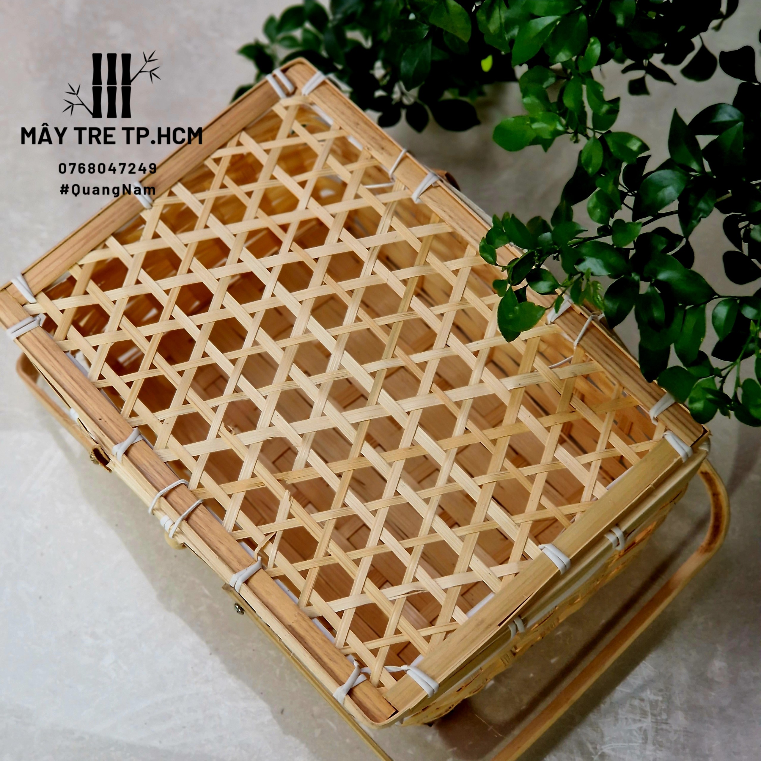 Giỏ vali đựng quà mây tre, đựng trái cây quà tết