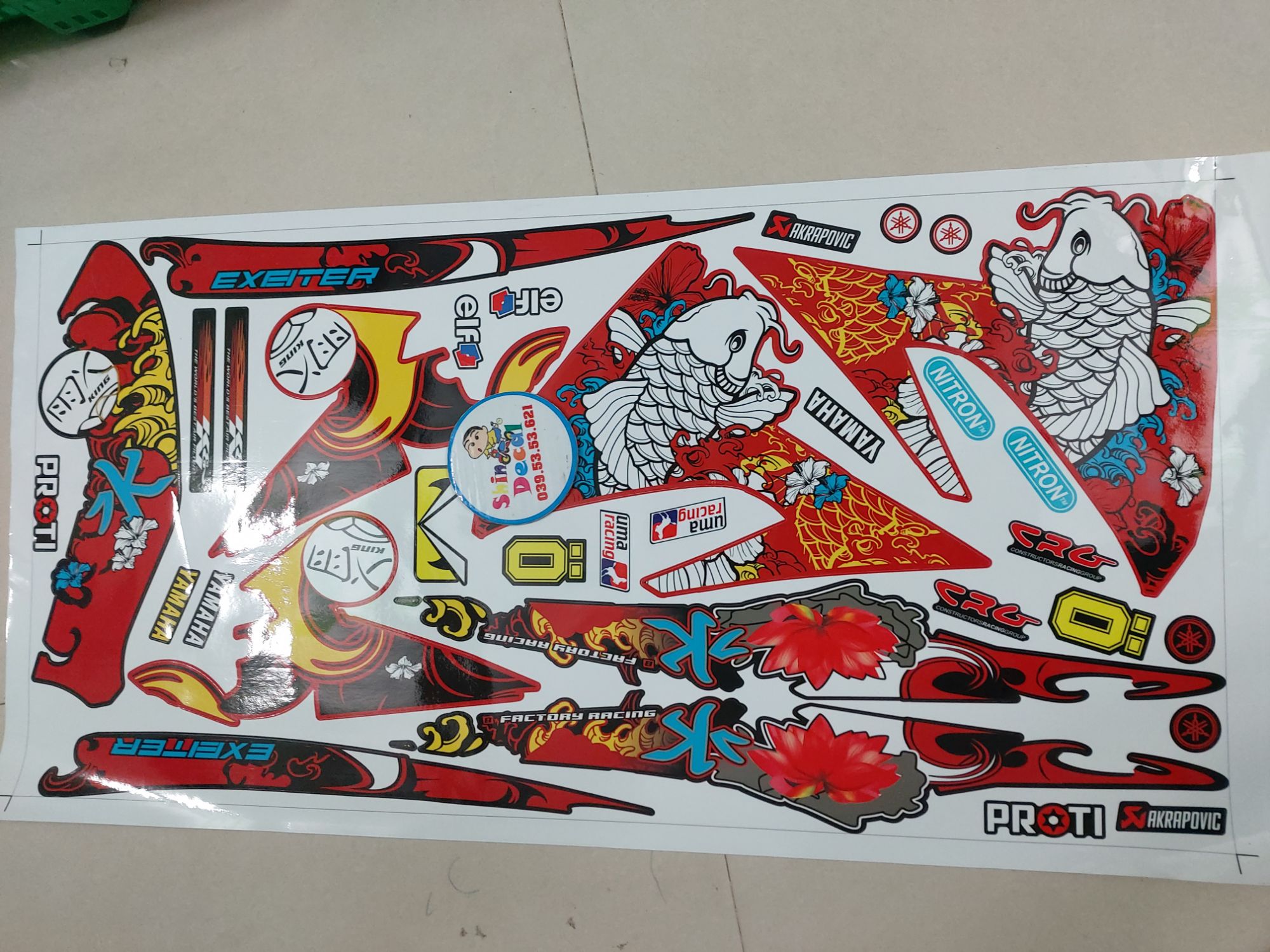 Tem xe exciter 150 cá chép