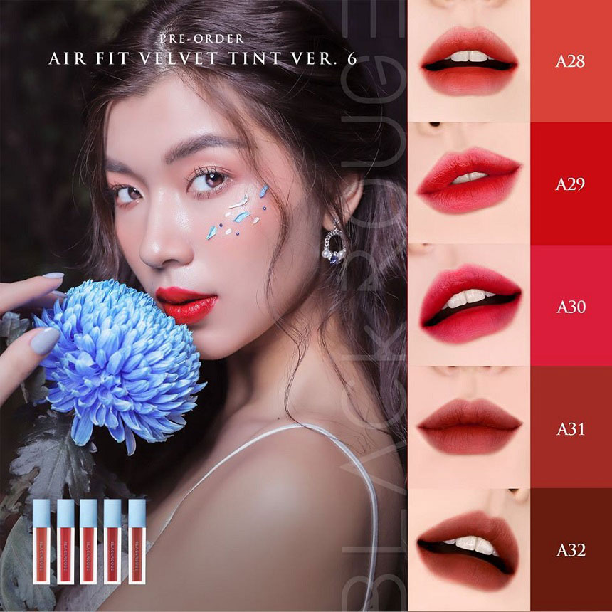 Màu A18 - A32 Son Kem Lì Black Rouge Ver 6 Ver 5 Ver 4 Air Fit Velvet Tint Lyo.vn