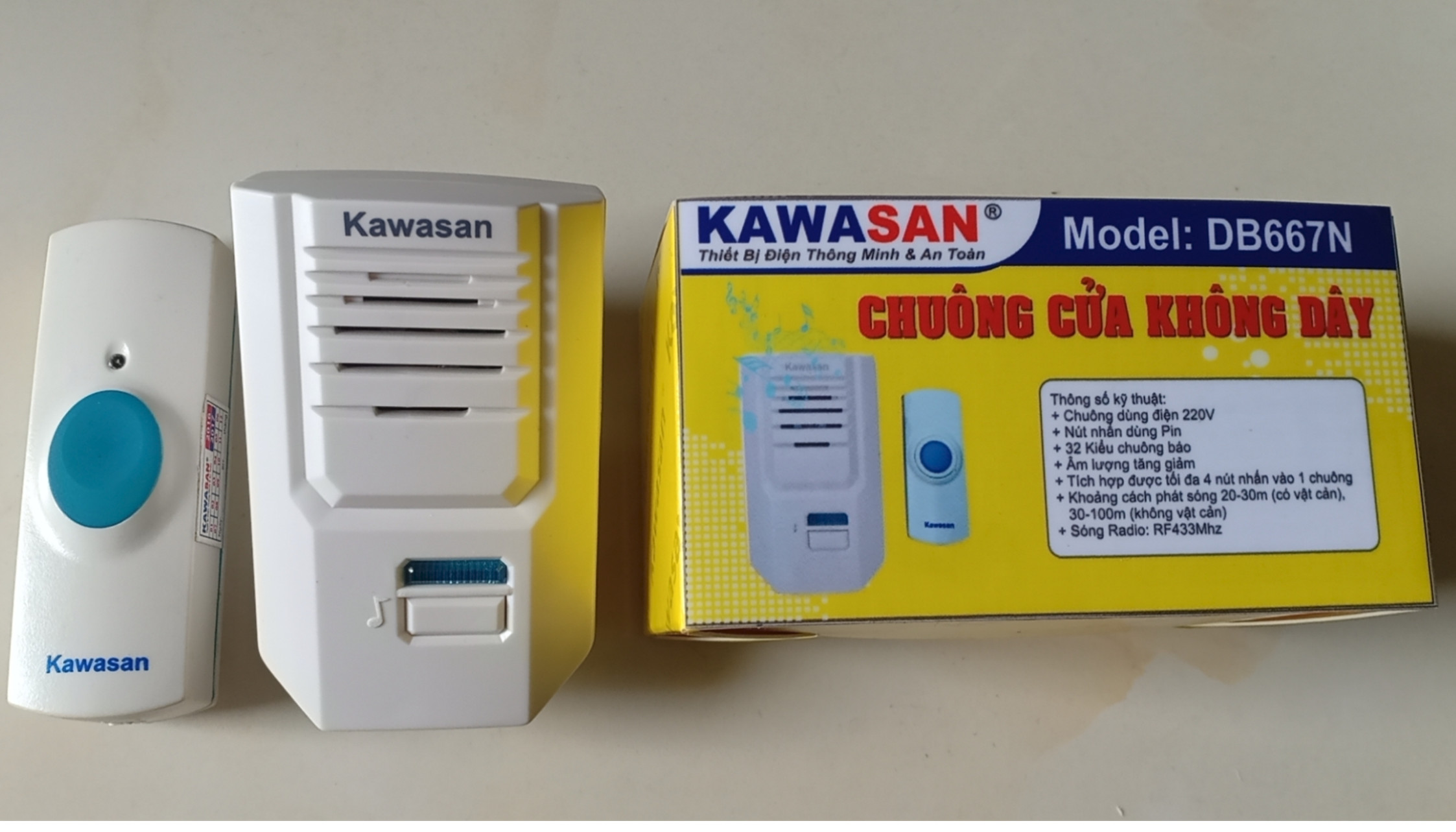 Chuông cửa không dây DB667N