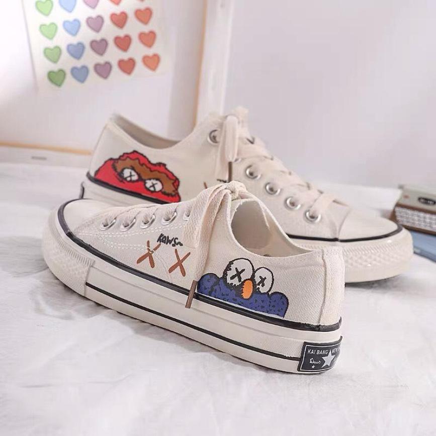 Giày thể thao nữ hình ngộ nghĩnh - giày nữ sneaker giầy bata trắng đen vàng đi học thời trang ullzang hàn quốc giá rẻ dưới 100k đẹp hot 2020 giá rẻ