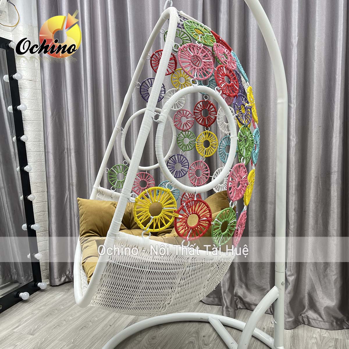 (FREESHIP) Xích Đu Hoa Đơn Để Ban Công Sang Chảnh (Có Sẵn)