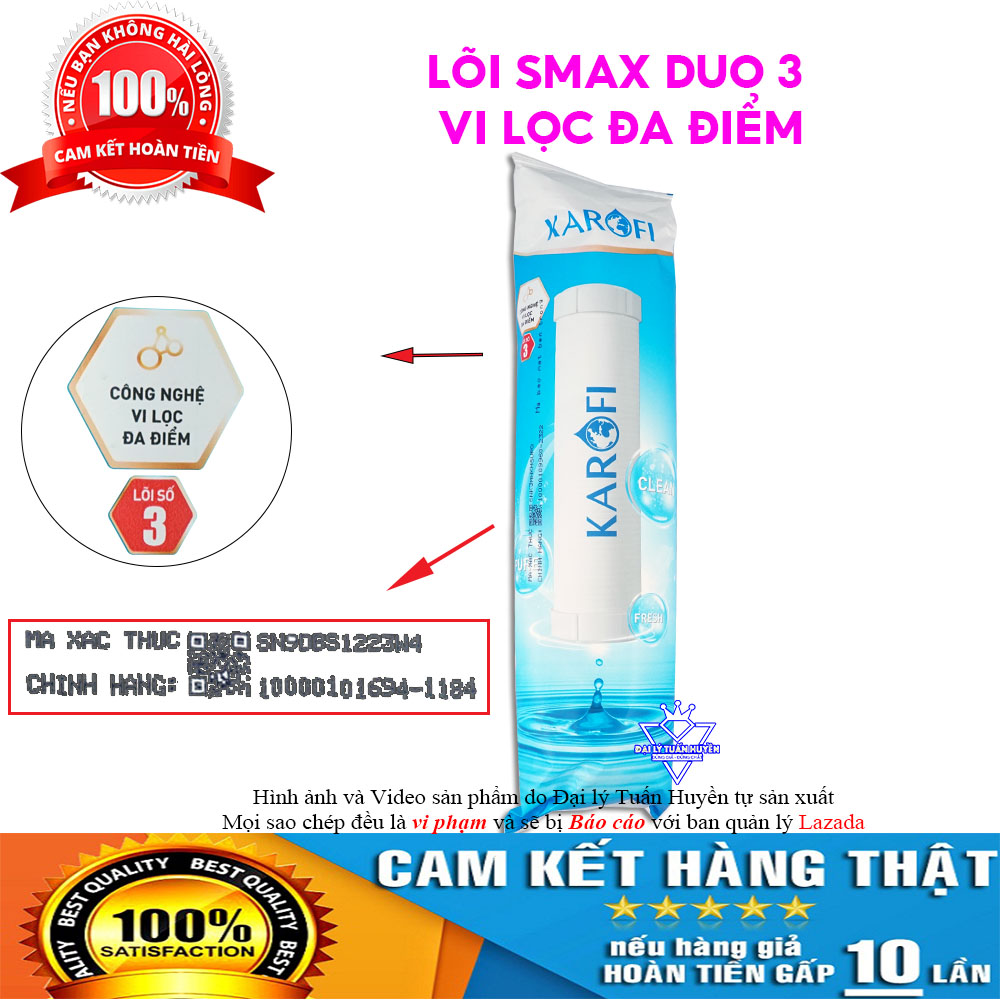 Lõi lọc nước số 3 Karofi chính hãng