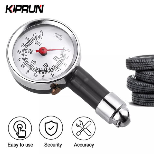 KIPRUN Tire Air Pressure Gauge Meter Handle Mirror Shaped Vehicle Motorcycle Car Tyre Tester Tyre Air Monitor System