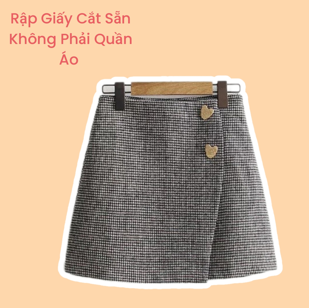 Rập giấy cắt sẵn - Rập giấy may chân váy chữ A dáng ngắn nữ