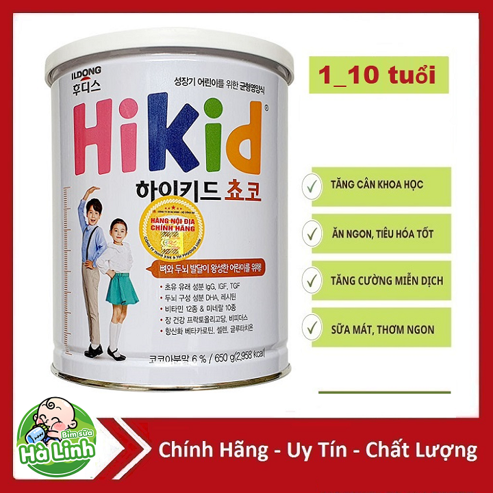 Sữa Hikid Vani, Socola, Premium 600g (Date 2026)