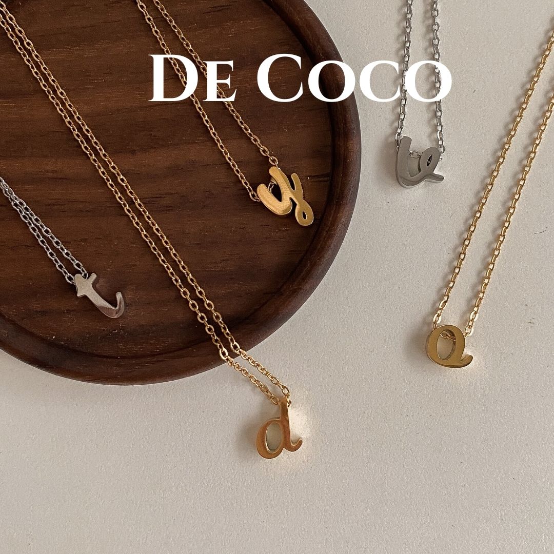 [KHÔNG ĐEN GỈ] Vòng cổ titan mặt chữ cái My Name De Coco decoco.accessories