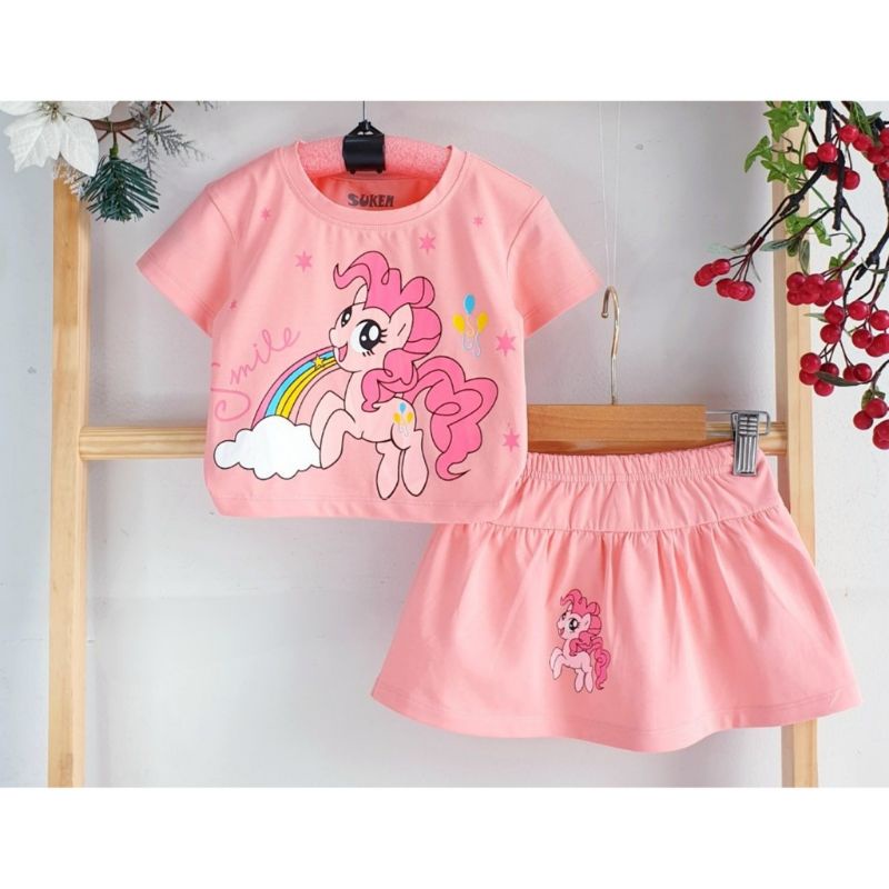 Set Áo Váy Ngựa Pony Cho Bé Gái