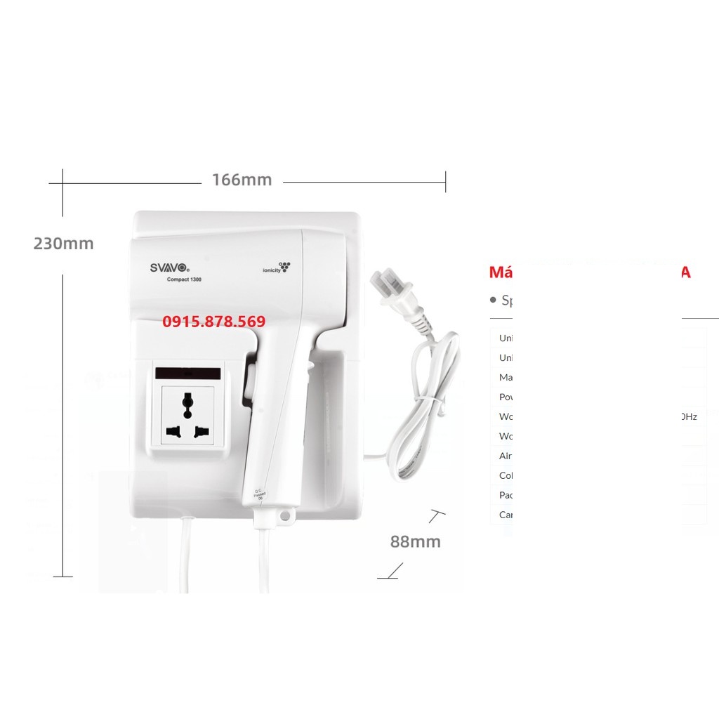 Máy sấy tóc treo tường