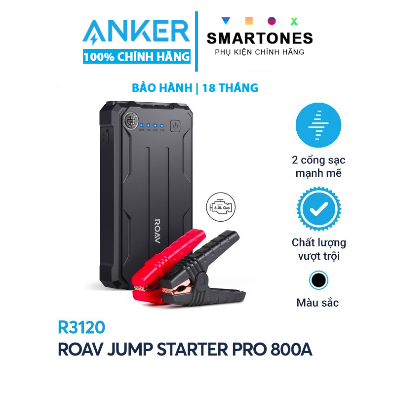 Anker Việt Nam Pin Dự Phòng Anker Roav Jump Starter Pro 800A, kích bình