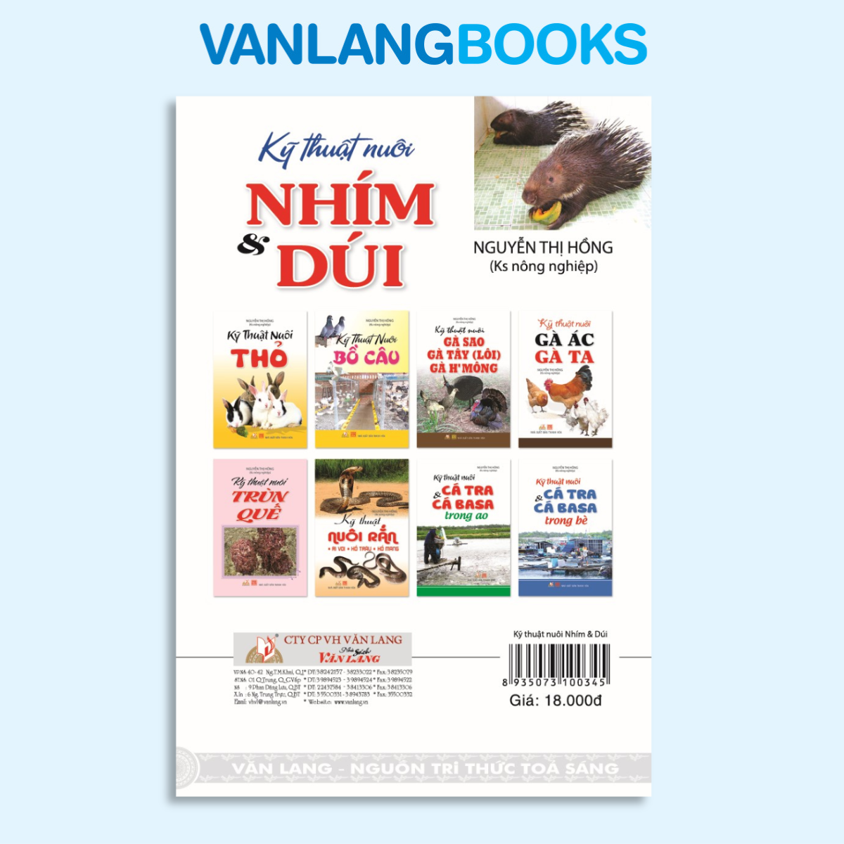 Sách - Kỹ Thuật Nuôi Nhím Và Dúi - Vanlangbooks