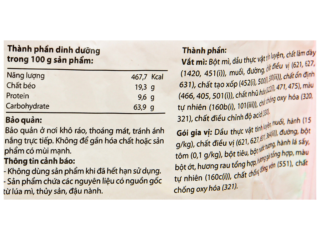 Mì Gấu Đỏ tôm và gà gói 63g