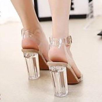 [4.4 Hoàn Tiền 15%] Giày cao gót 9 phân quai trong