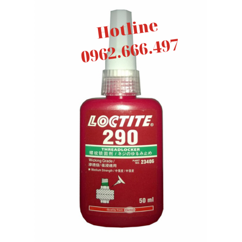 Loctite 290- Keo khóa ren cho bulông, ốc vít - chai 50ml