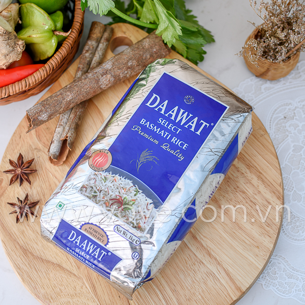 Gạo hạt dài Ấn Độ DAAWAT Basmati Rice Premium 1kg