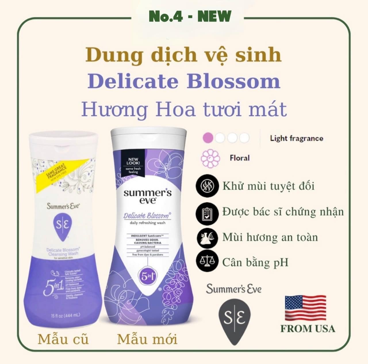 Dung dịch vệ sinh phụ nữ Summer's Eve chai 444ml