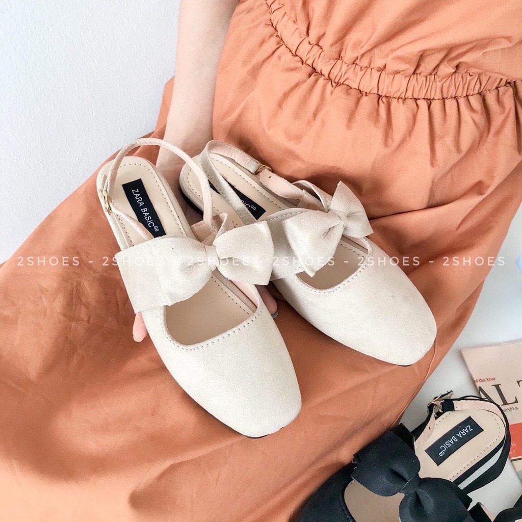 Giày Dép Nữ Tiểu Thư Nơ Da Bóng Kiểu Dáng Búp Bê