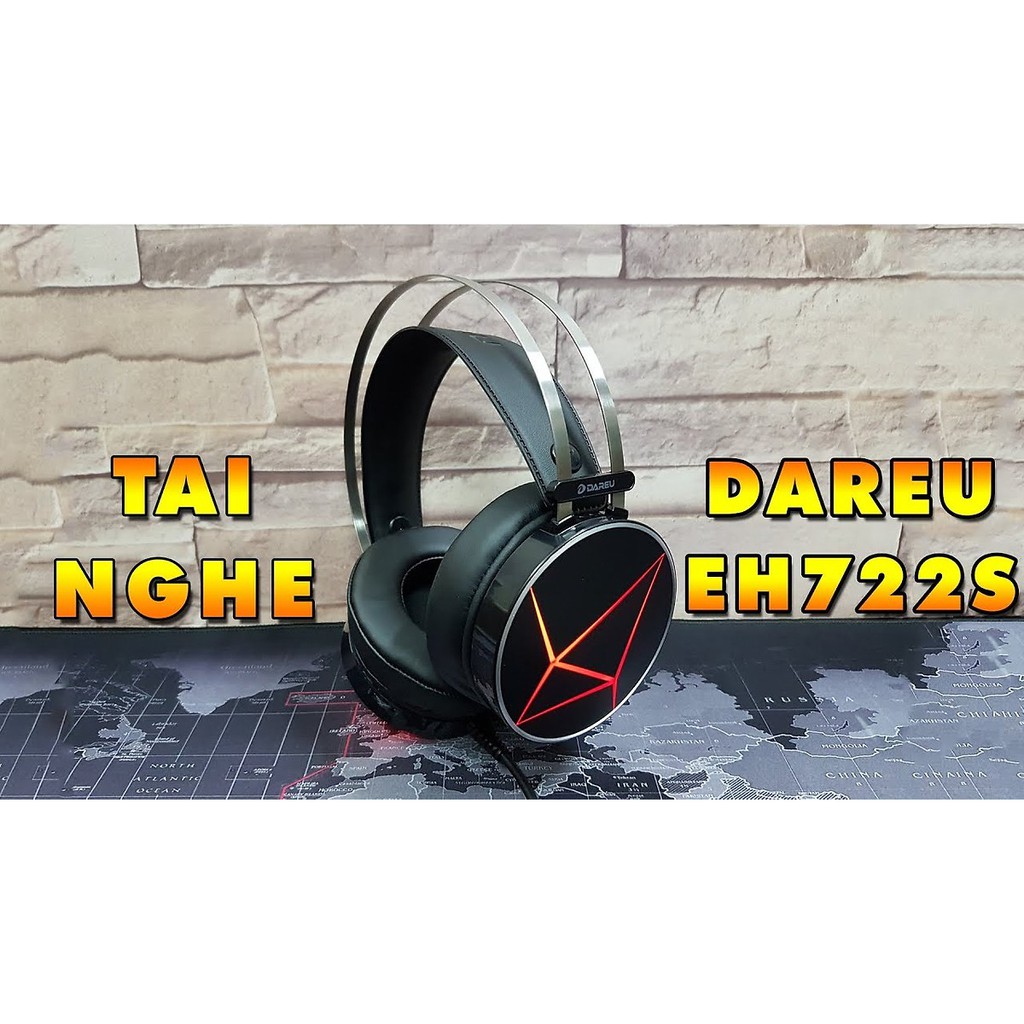 Tai nghe Gaming Dareu EH722S pink+ black [ Âm thanh vòm, Led RGB, giả lập, âm thanh 7.1 ]