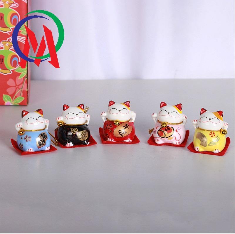 [HCM]Bộ 5 tượng mèo may mắn
