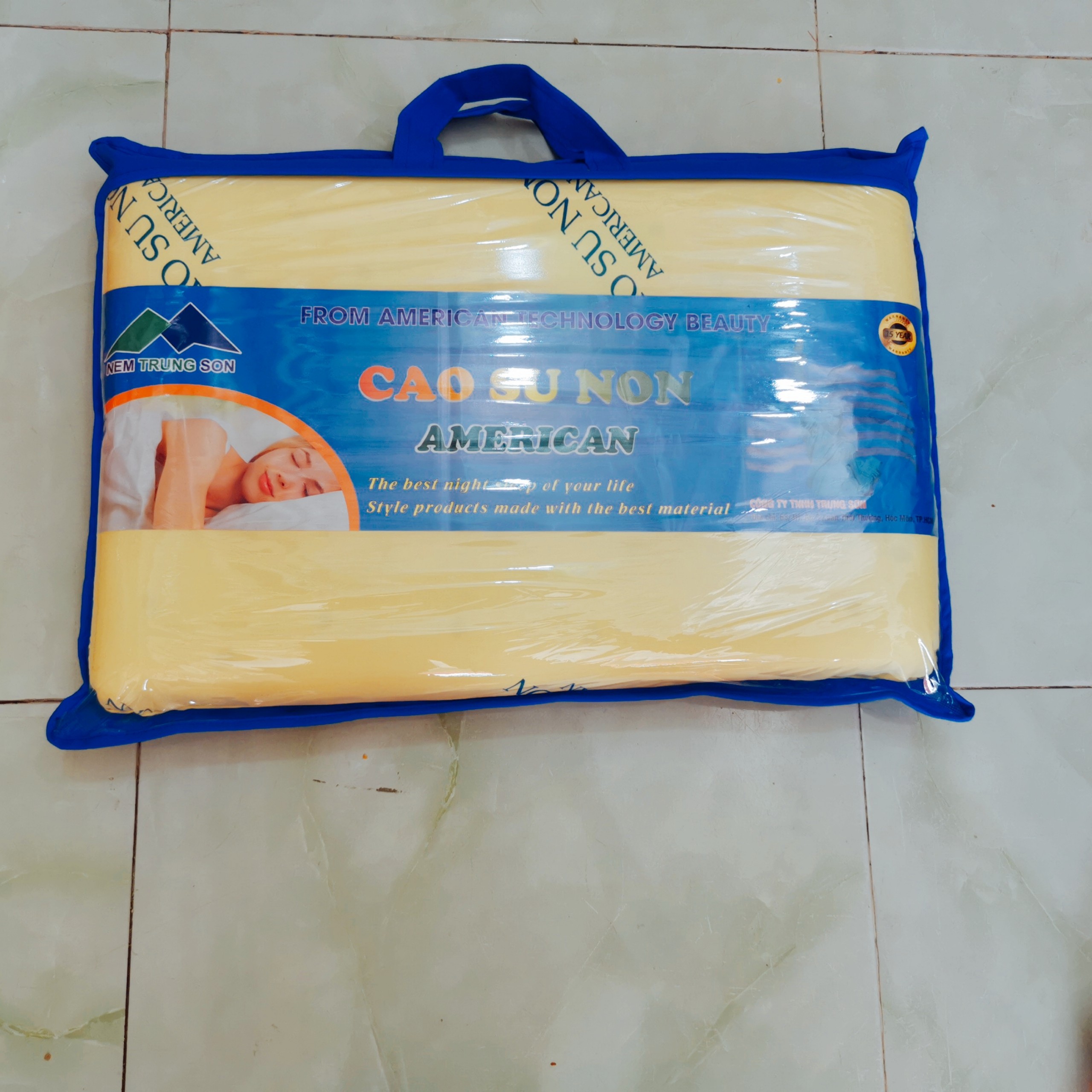 1 GỐI CAO SU NON AMERICAN 40x60cm