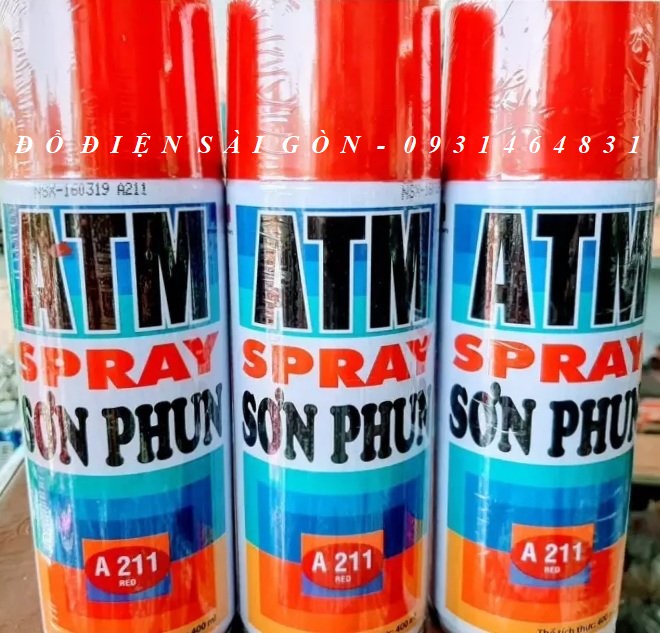 Sơn xịt đỏ atm a211 chính hãng