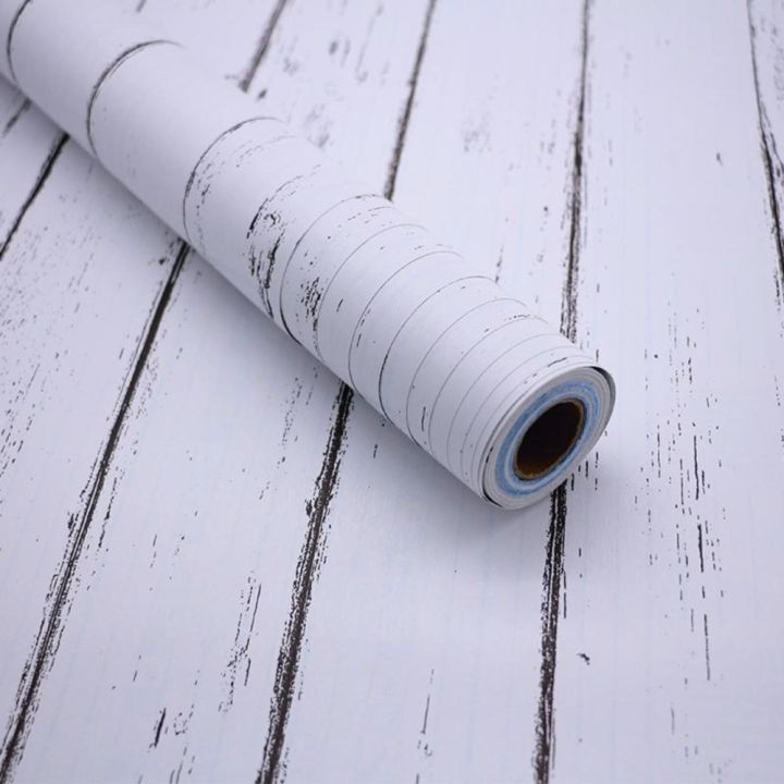 5M Giấy Dán Tường - Decal dán tường  Vân Gỗ Trắng - Có sẵn keo-HPMWallpaper