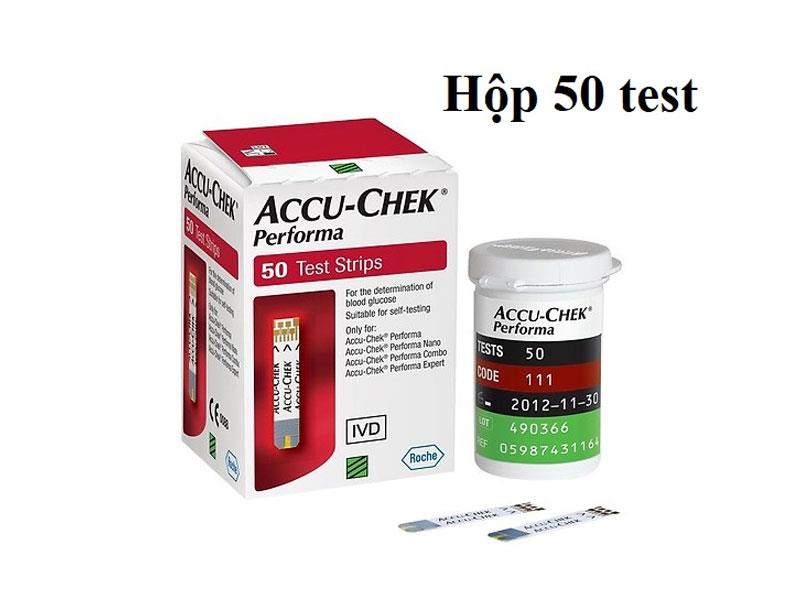Hộp 50 que thử đường huyết Accu Check Performa