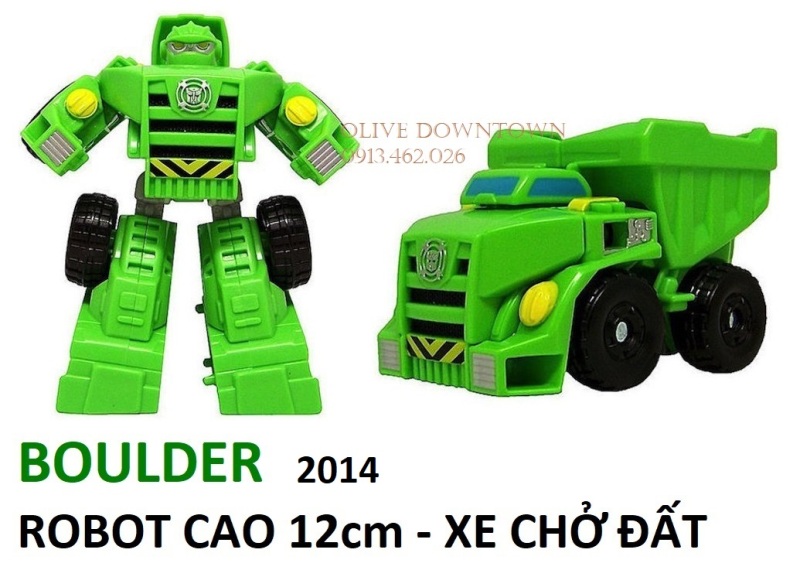 BOULDER 2014 - Robot 12cm lắp ráp thành xe chở đất - Transformers Rescue Bot