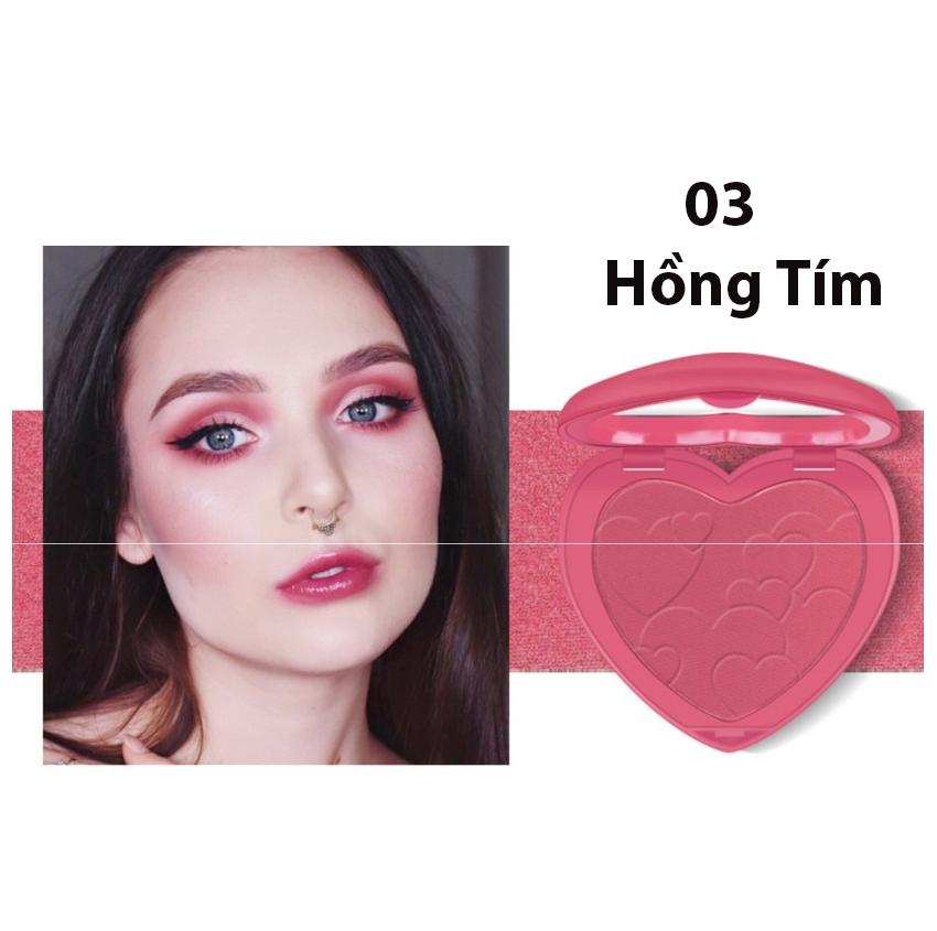 Phấn má trái tim Kiss Beauty blushing, sweet heart
