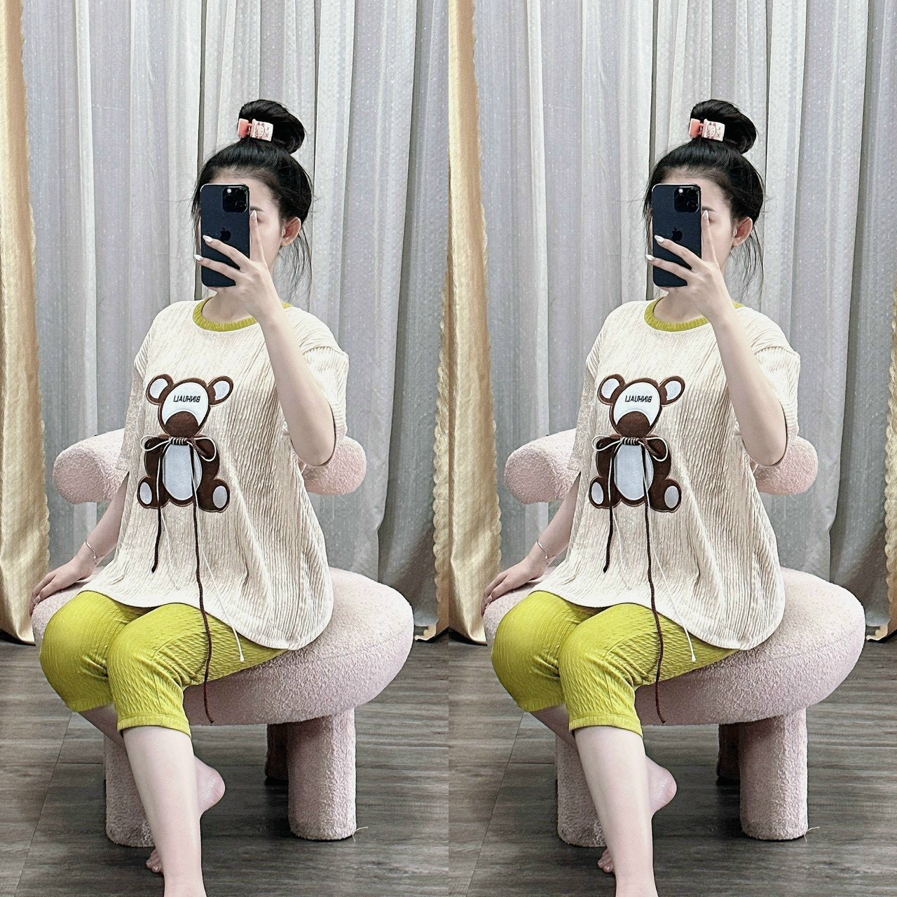 Set bộ đũi áo sơ mi nữ cộc tay quần đũi dài, bộ đồ nữ trơn màu, đồ bộ, quần ống suông dài, sét bộ nữ đi chơi