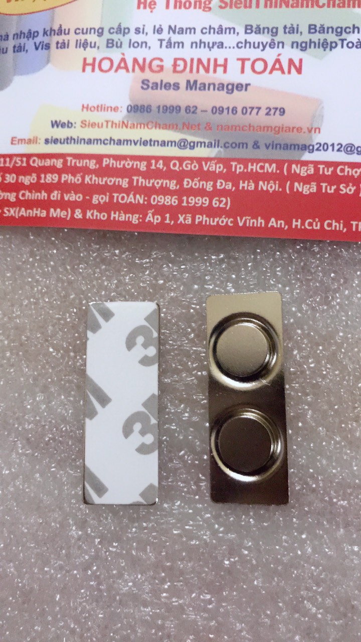 NAM CHÂM THẺ TÊN 34 x 13 mm