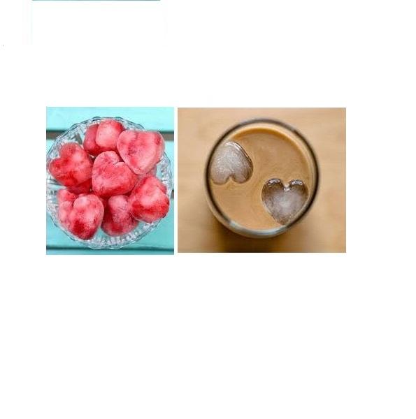 Bộ 5 Khay Làm Đá Thạch Rau Câu Socola Hình Trái Tim (21 Viên/ 1 Khay)