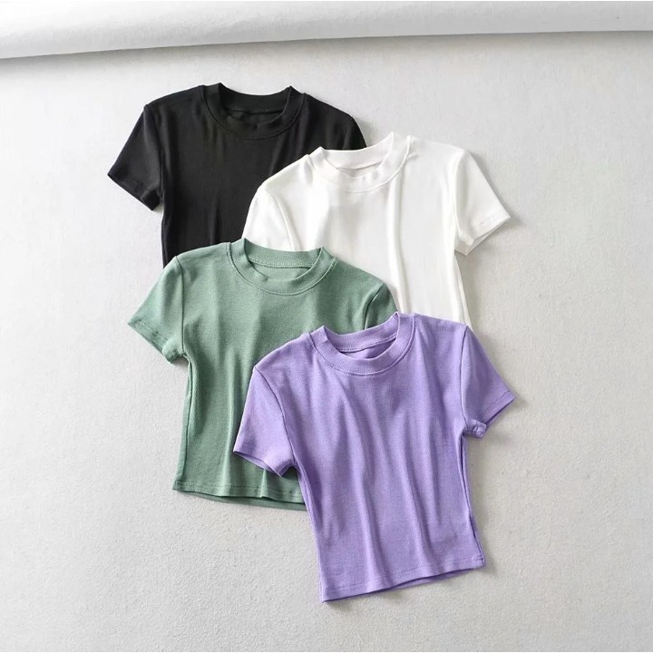 Áo croptop nữ form body tôn dáng thời trang