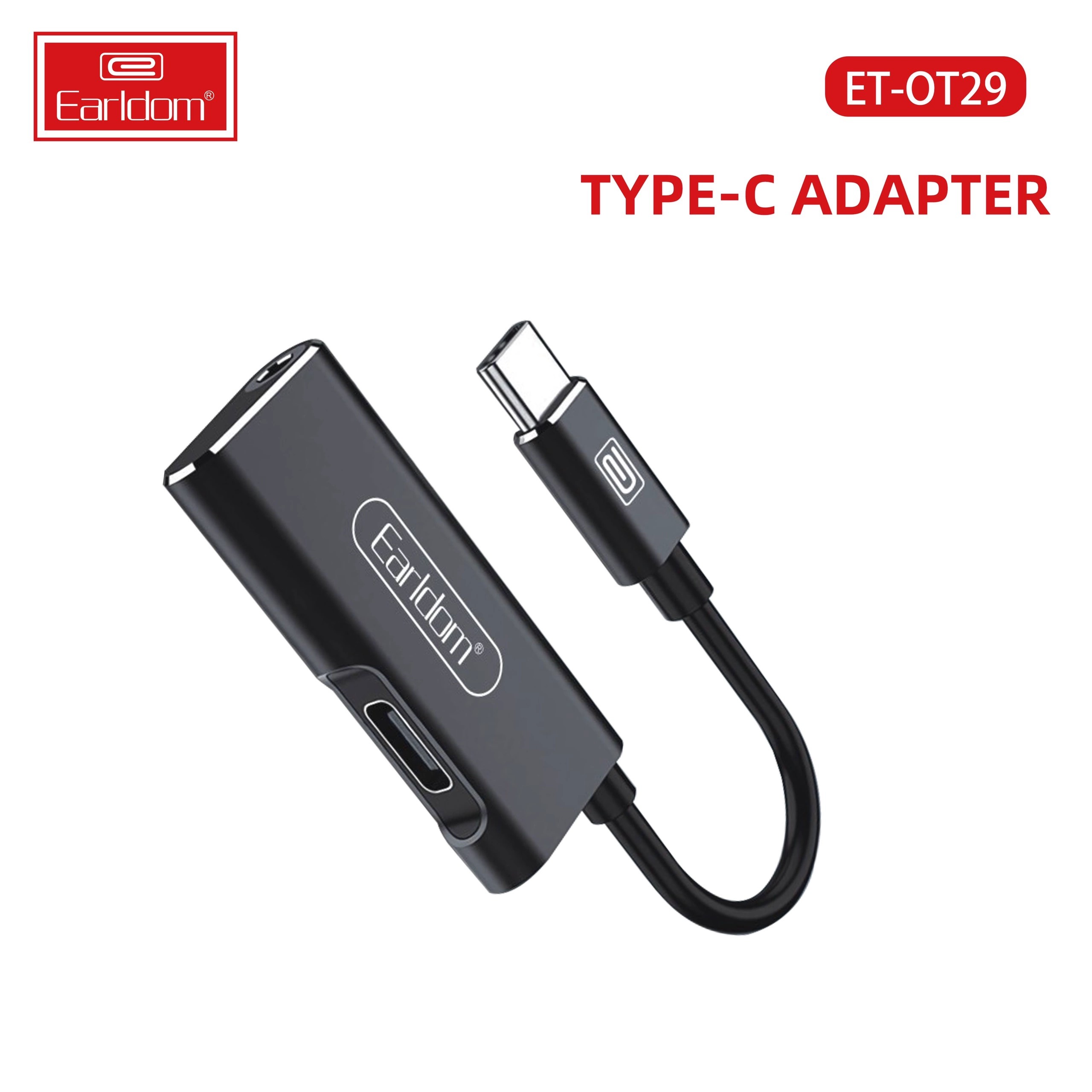 Jack Chuyển Type- C 2in1 Earldom OT29 (1 Cổng Type- C & 1 Cổng 3.5mm)