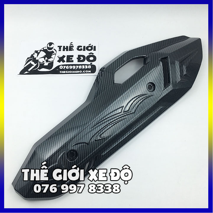 Ốp pô AB 160 125 cc 2023 cacbon - phụ kiện đồ chơi ốp carbon trang trí che pô xe Air Blade Airblade