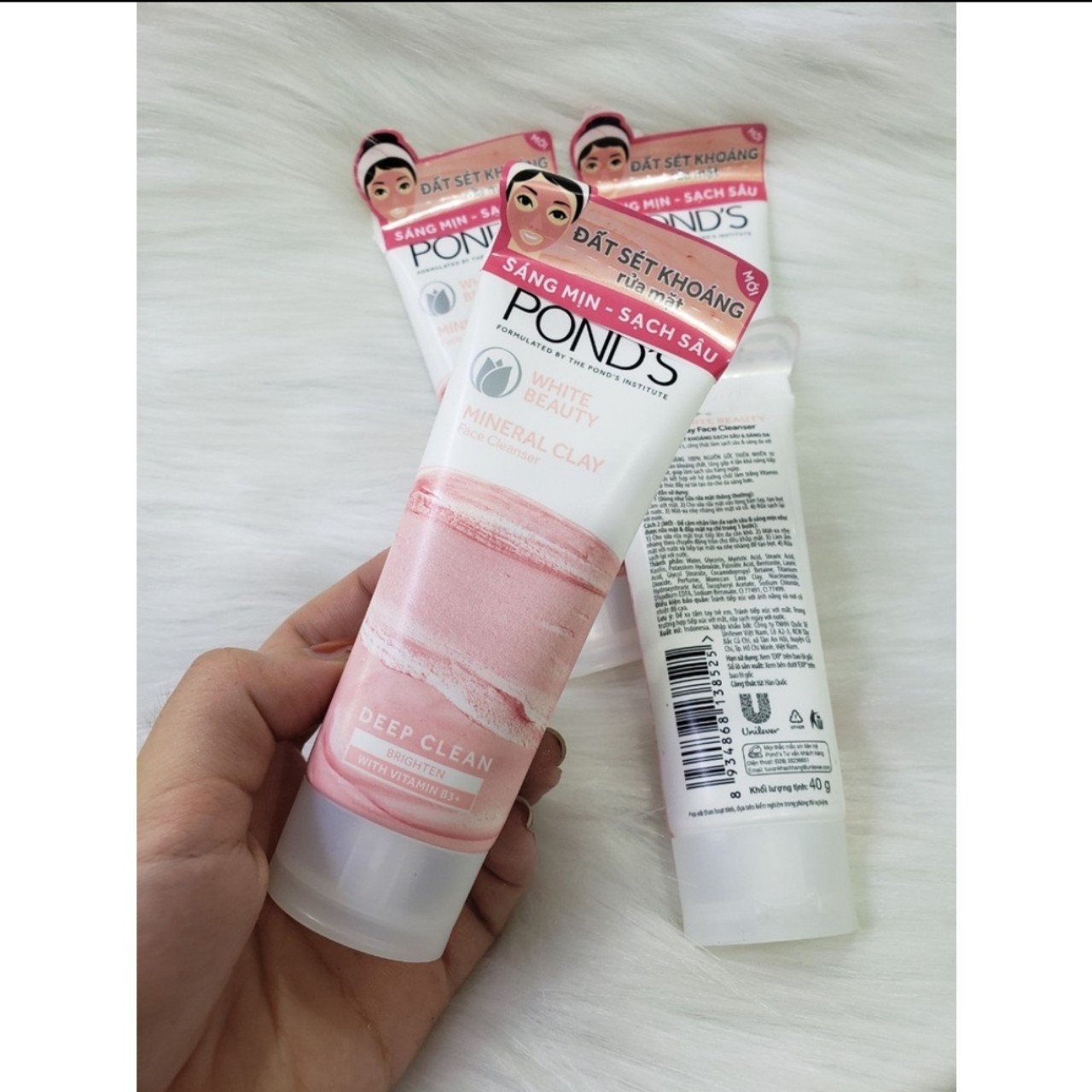 [HCM]Sữa Rửa Mặt Ponds Đất Sét Khoáng Sạch Sâu Sáng Da (40g)