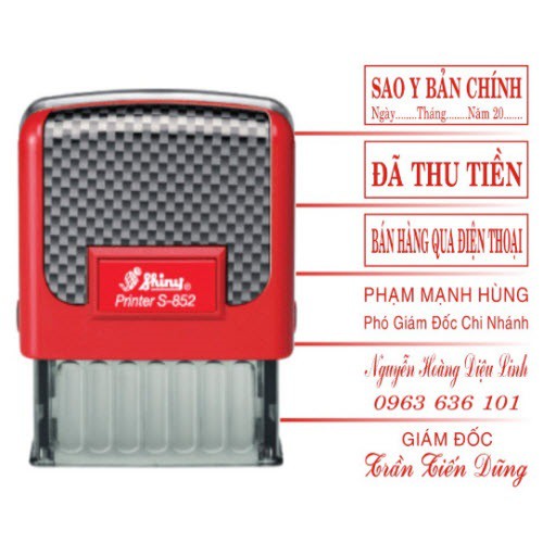 Dấu ĐÃ CHI TIỀN - Shiny Printer S-842, S-222