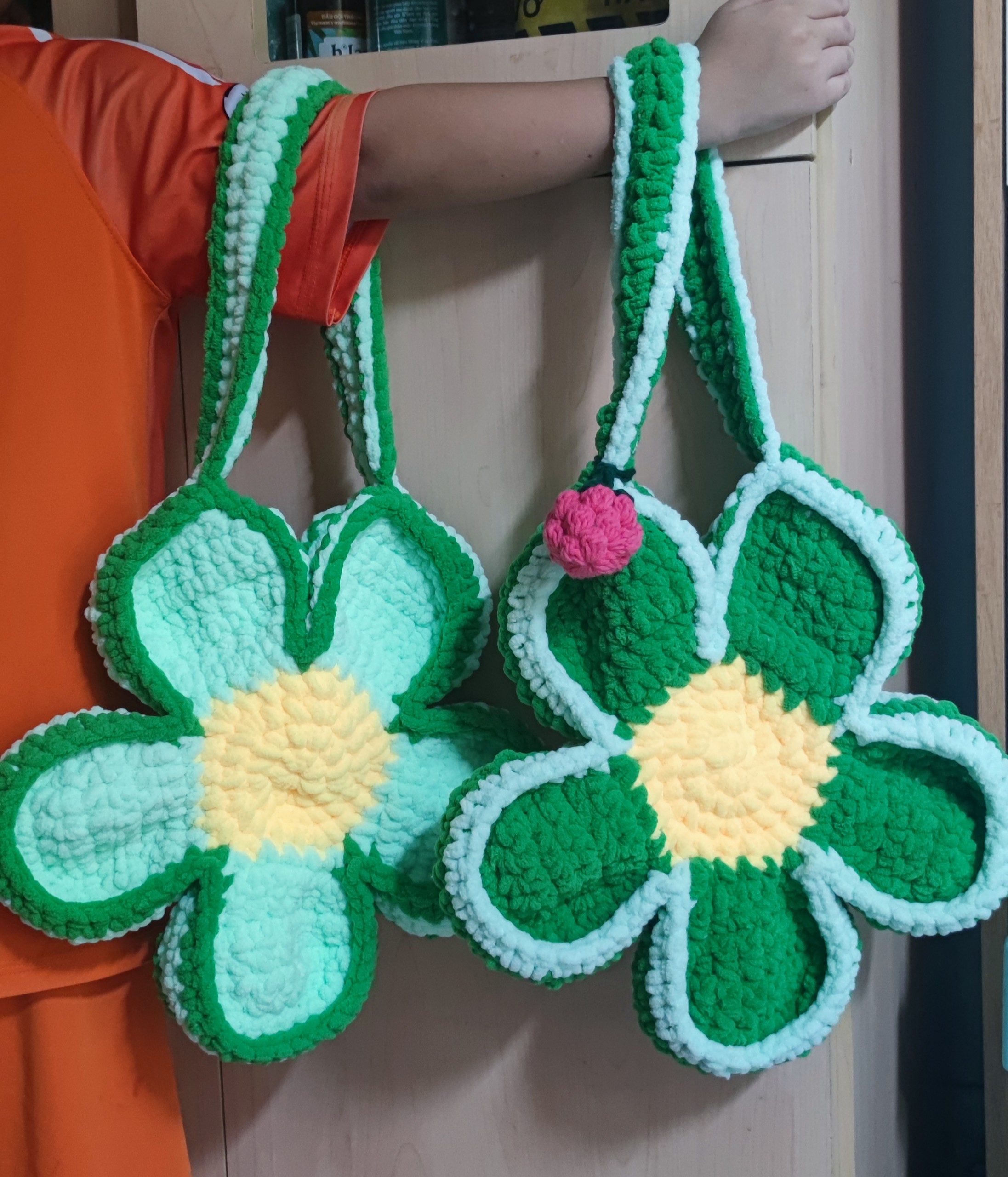 (Ảnh Thật) Túi Len Hoa - Bloom Flower Bag [ Màu và cách phối tùy chọn ]