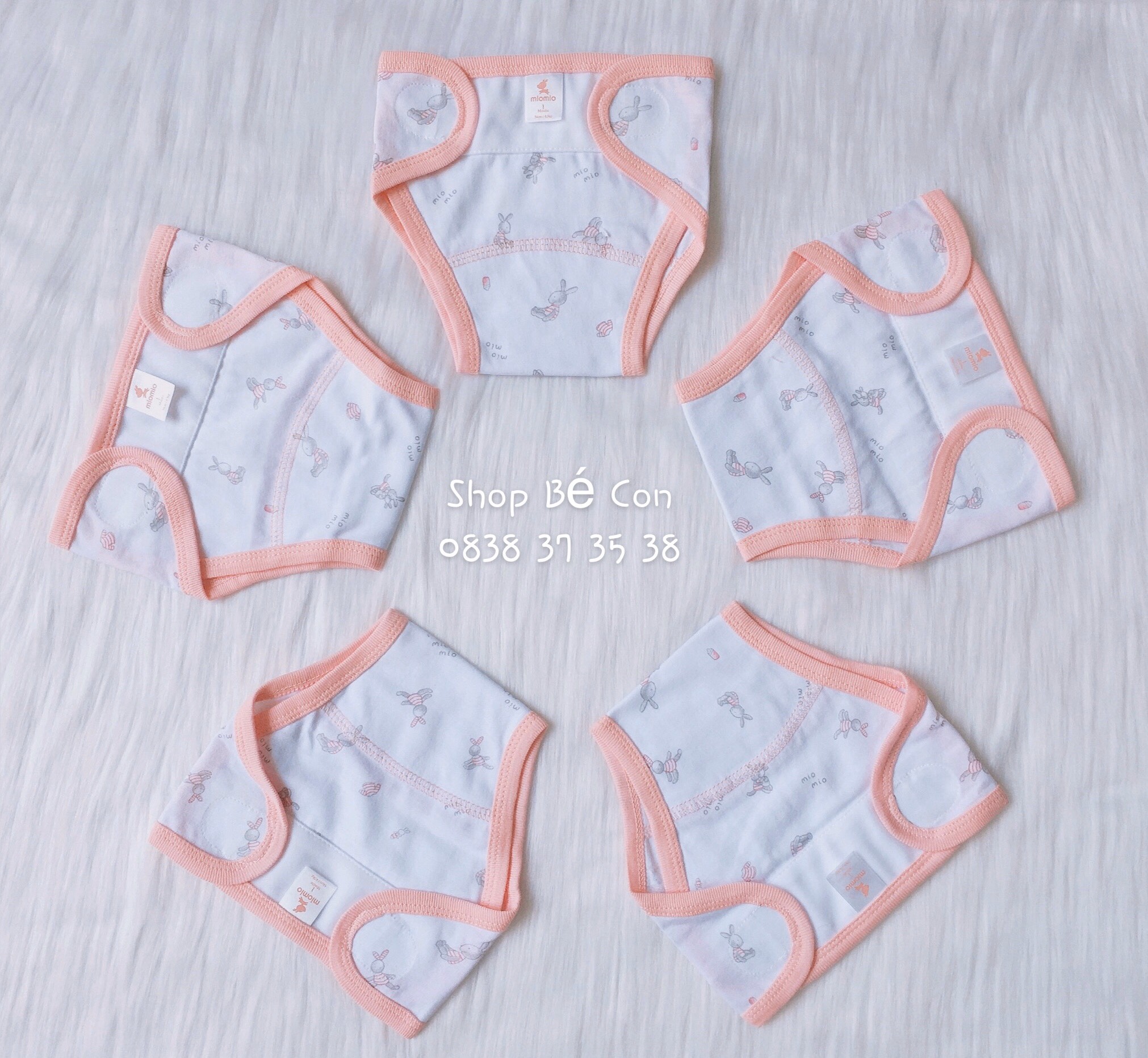 Set 5 tã vải dán Miomio cho bé sơ sinh