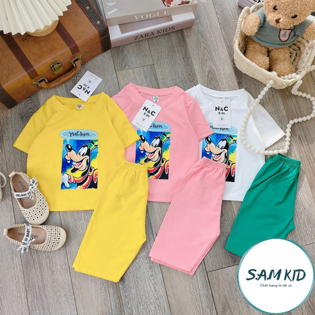 [8-40kg] Đồ bộ bé gái quần Lửng 3 Màu