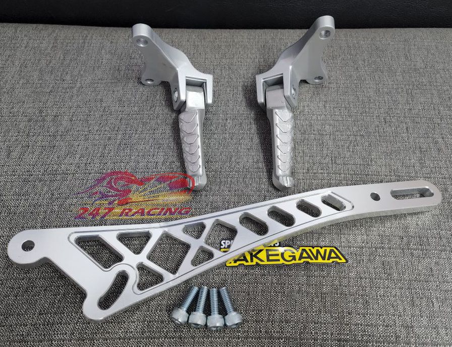 Gác chân exciter malay take kèm bát treo pô 10li đặc biệt cnc gắn pô zin và pô độ shop có 2 màu bạc.đen