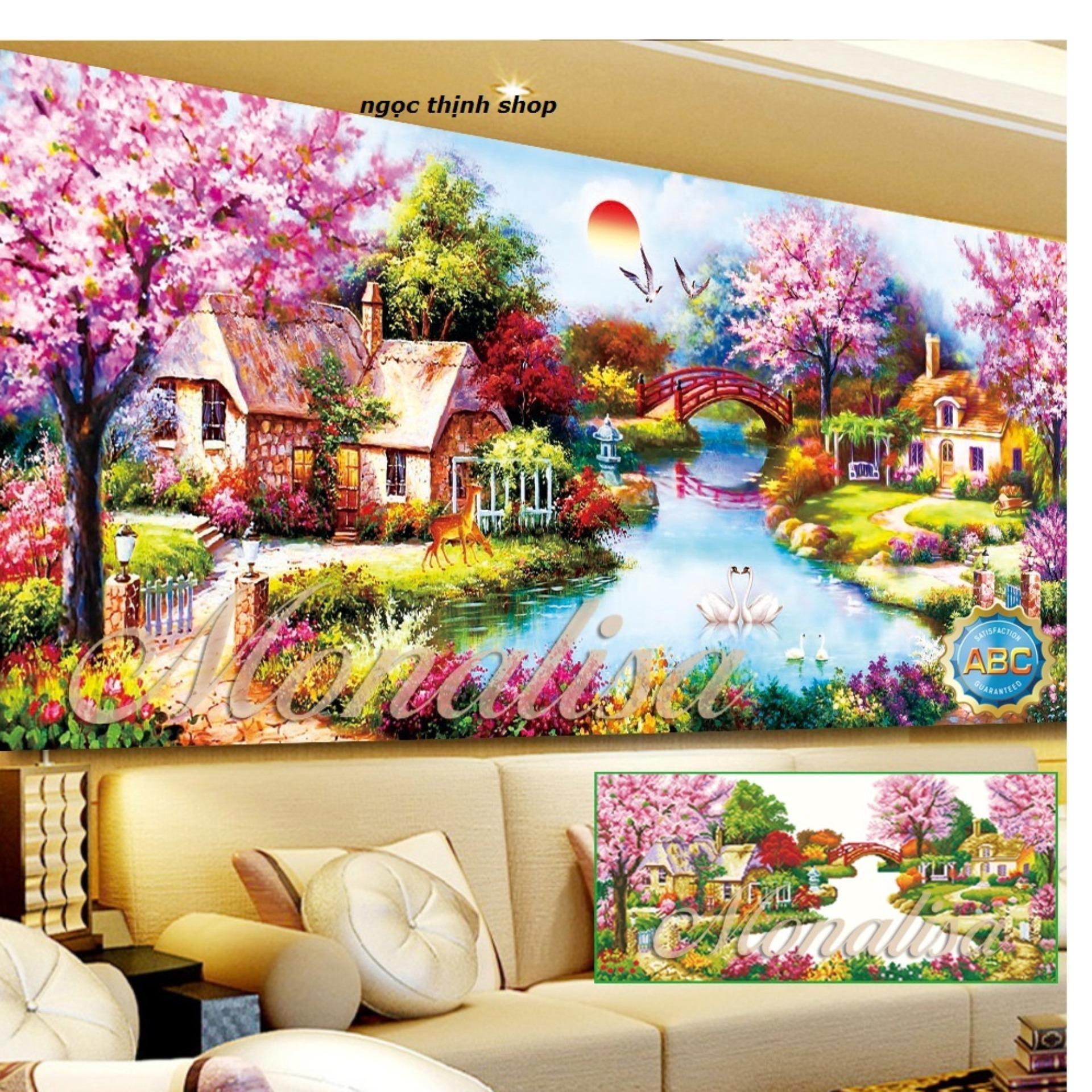 Tranh đính đá phong cảnh y8006