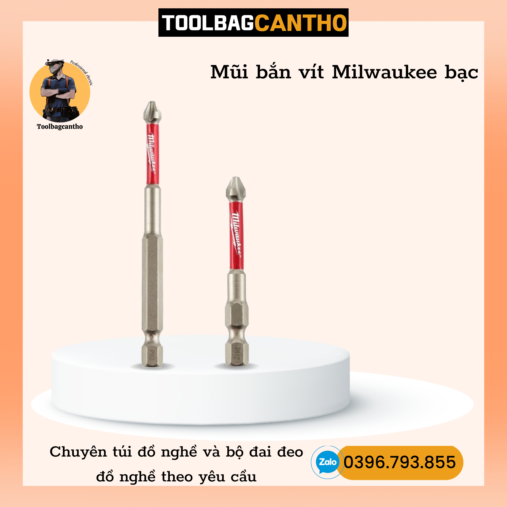 Mũi bắn vít Milwaukee bạc