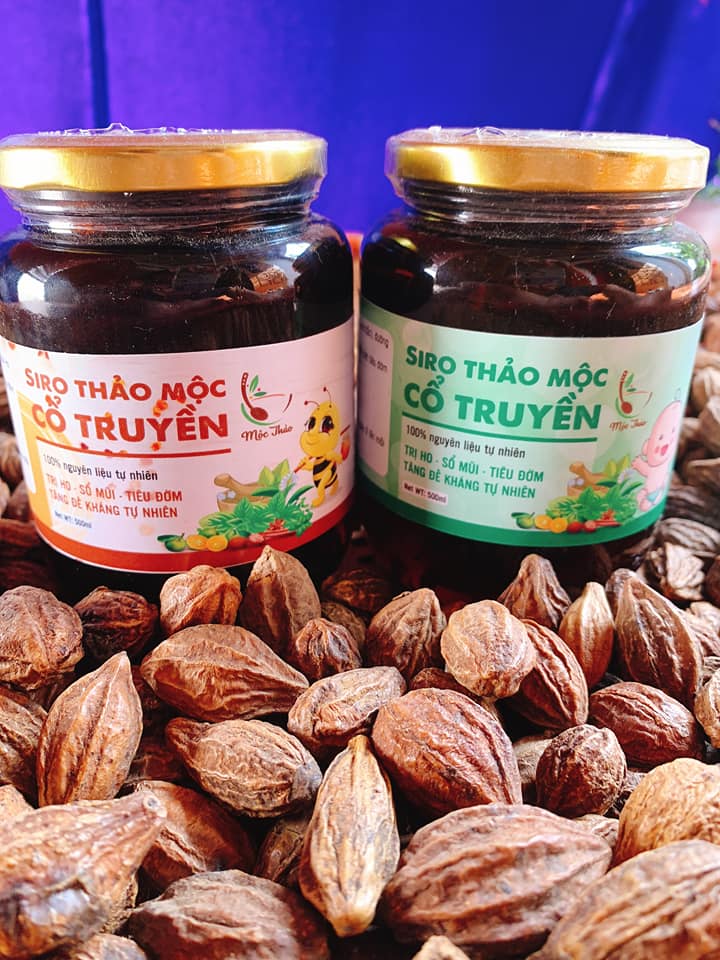 Siro ho húng chanh thảo mộc thiên nhiên